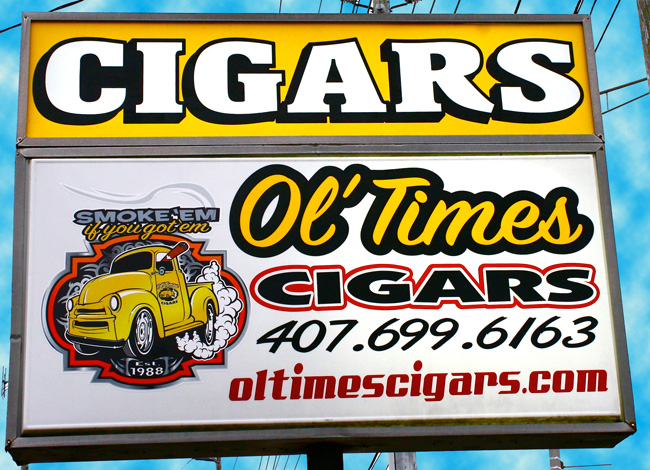 Ol Times Cigar sign